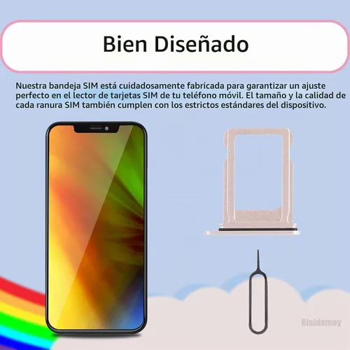 Vista 6 de Para iPhone 13 Rosa Solo Tarjeta SIM Bandeja de Reemplazo