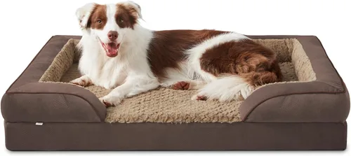 Vista 17 de INVENHO Sofá ortopédico de espuma para perros medianos con funda extraíble lavable, forro impermeable y parte inferior antideslizante