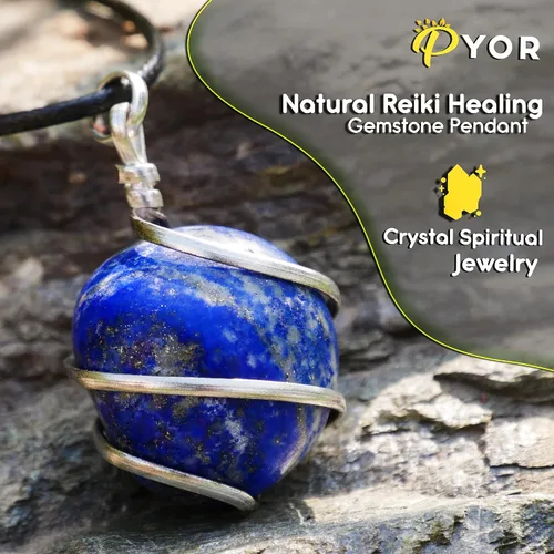 Vista 75 de PYOR Collar con colgante curativo de Reiki de cristal, gemas de buena suerte, prosperidad, riqueza, piedras preciosas naturales, collares de buena