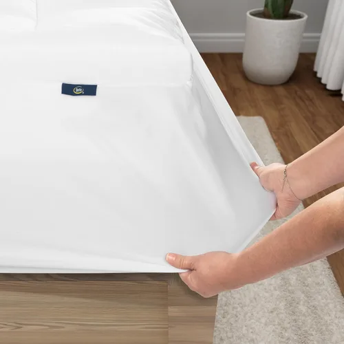 Vista 3 de Serta Memory Flex - Cubrecolchón suave de 2 pulgadas, protector de colchón acolchado resistente a las manchas con bolsillo de 15 pulgadas para un