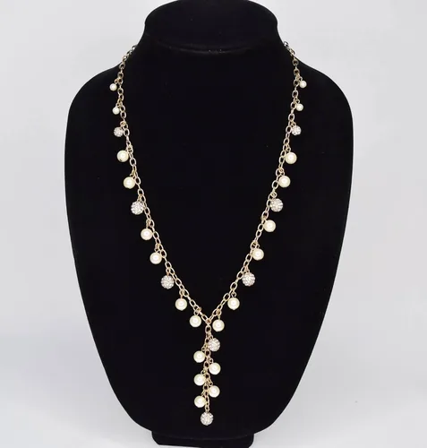 Vista 3 de Charter Club Collar con cuentas de pavé dorado y perlas de imitación, 36 pulgadas + extensor de 2 pulgadas