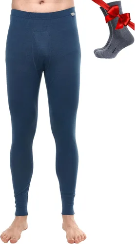 Vista 24 de Pantalón de primera capa de lana merina para hombre, 100% lana merina, peso pesado, medio, ligero, ropa interior térmica Long Johns y calcetines .