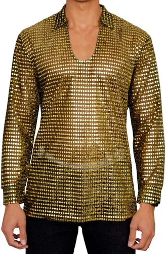 Vista 2 de Disfraz de Halloween para hombre camisa de discoteca