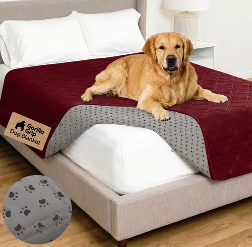 Vista 10 de GORILLA GRIP® Manta impermeable para perro, funda de sofá para perros, 30 x Borgoña