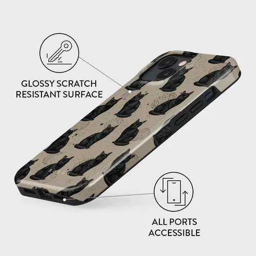 Vista 3 de BURGA Funda para iPhone 15 Plus - Linda, Moderna, Estética, Cubierta de Teléfono con Patrón, Protección de Concha Dura - se ajusta a la Funda Apple
