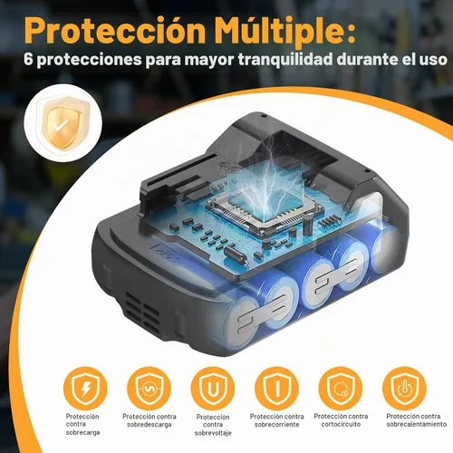 Vista 5 de Shentec Paquete de 2 baterías de 3.0Ah 18V compatibles con Hitachi BSL1815X
