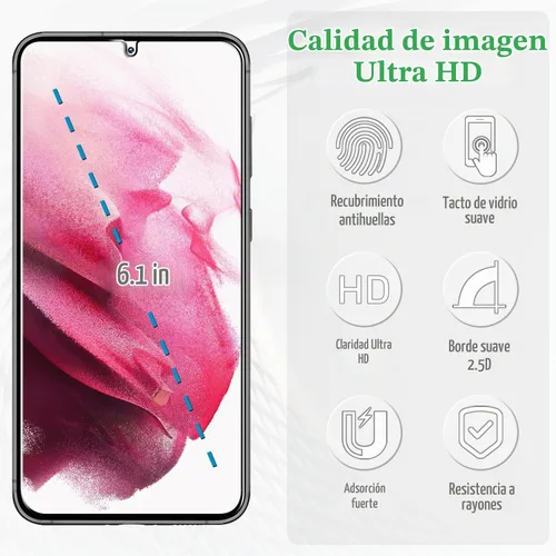 Vista 2 de Pokolan Protector de pantalla para Samsung Galaxy S23 5G Película de vidrio Transparente