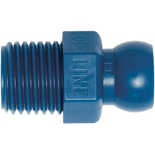 Vista 4 de Loc-Line Componente de manguera de refrigerante, copolímero de acetal, conector, 1/2" BSPT, 1/2" manguera ID (paquete de 50)