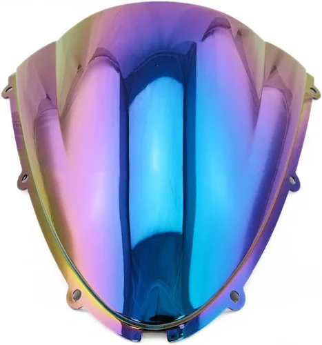 Vista 8 de FLPRO - Parabrisas de plástico ABS de doble burbuja compatible con deflectores de viento Kawasaki ZX-10R 2005-2008, ZX-6R 2005-2006, ZX-6RR/ZX600
