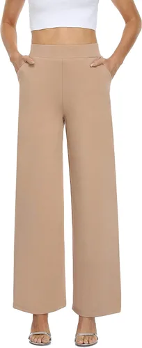 Vista 3 de Dilgul Womens Wide Leg Pants Comfy Loose Casual Sweatpants Elastic Waist Workout Trousers
