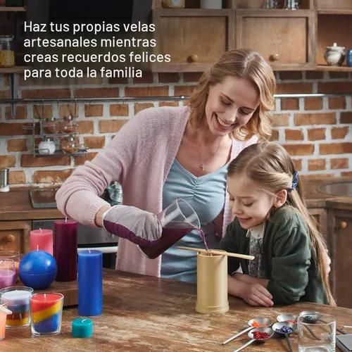 Vista 7 de Juego de 4 moldes de velas para hacer velas, moldes de cera derretida para manualidades, moldes de cera para velas