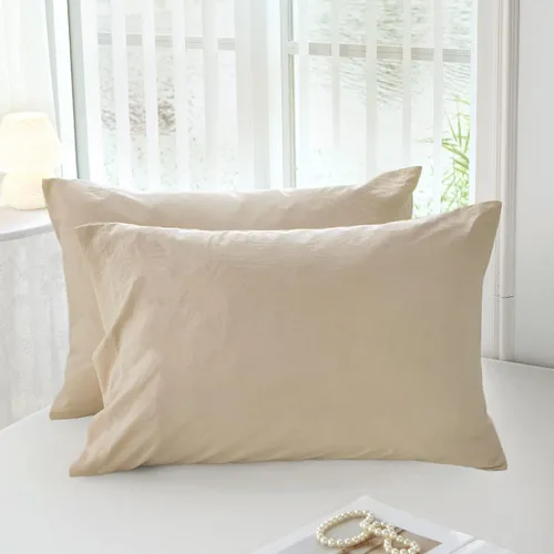 Vista 11 de MILDLY Funda de almohada súper suave – Fundas de almohada ligeras de microfibra lavada, tamaño King, color gris, 2 unidades, fácil cuidado