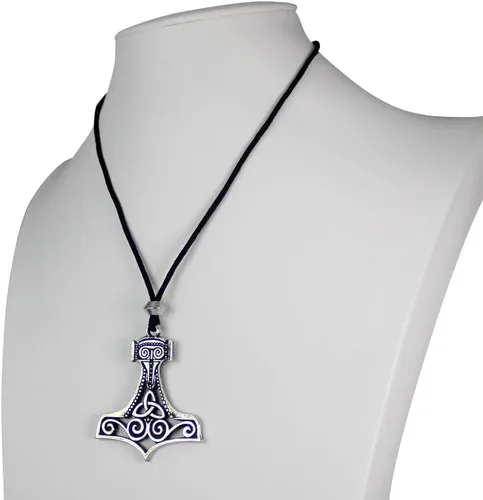 Vista 5 de Colgante Mjolnir de nudo celta de martillo de Thor grande de peltre, No aplicable