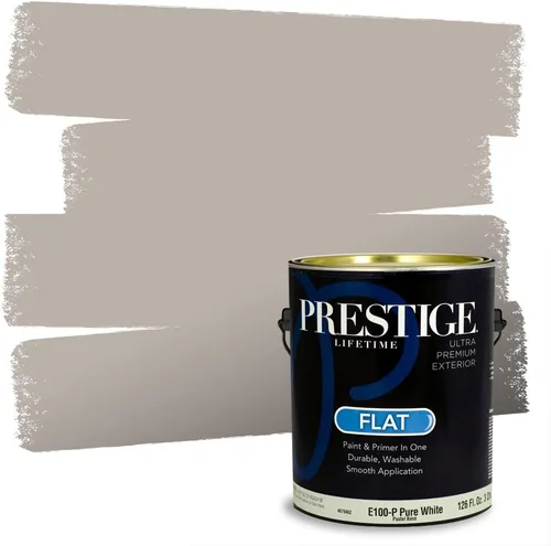 Vista 68 de PRESTIGE Pinturas Pintura Exterior e Imprimación en Uno, 1 Galón, Mate, Combinación Comparable de Sherwin Williams* Black Magic* SW6991-PCM