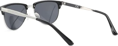 Vista 2 de Lee Cooper Gafas de sol polarizadas de moda para hombre lente gris (LC1026C01), Negro