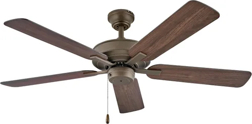 Vista 19 de Hinkley Metro - Ventilador de techo iluminado de perfil bajo de 52 pulgadas con luz LED, ventilador de techo de interior con doble montaje