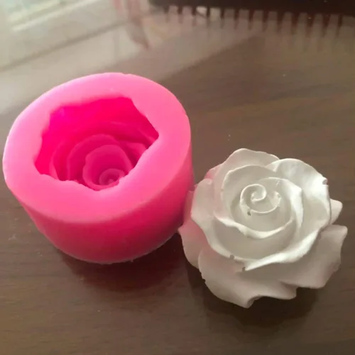 Vista 4 de BeeSpring Flower Bloom Rose Shape Silicone Fondant Soap 3D Cake Molds Cupcake Jelly Candy Chocolate Decoración Moldes Herramienta para hornear