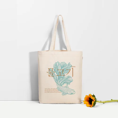 Vista 5 de Eco Right Bolsa de lona estética para mujer, cierre de cremallera, playa, compras, viajes, regalos para mujer