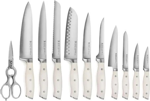 Vista 2 de Henckels Forged Accent - Juego de 20 bloques de cuchillos autoafilables - Mango blanco roto