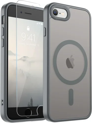 Vista 70 de SUPFINE Funda magnética para iPhone SE 2022 (3ª)/2020 (2ª), iPhone 8 (compatible con MagSafe) (protección contra caídas de grado militar), funda