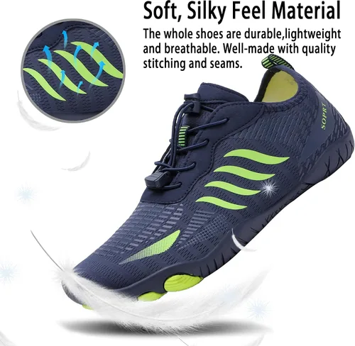 Vista 5 de MAQLPC Zapatos de agua para hombres y mujeres, zapatos acuáticos de secado rápido, para hombres y mujeres, zapatos de natación para senderismo