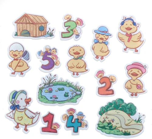 Vista 12 de CHEFAN Historias de tablero de franela de fieltro para niños pequeños, 5 pequeñas ranas moteadas, juego de números, reconocer animales, habilidad