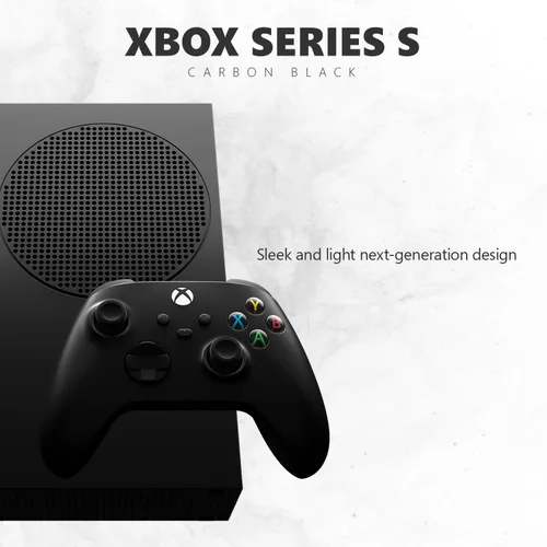 Vista 3 de Microsoft Xbox Series S 1TB SSD Console Carbon Black - Includes Xbox Wireless Controller - Up to 120 frames per second - 10GB RAM 1TB SSD