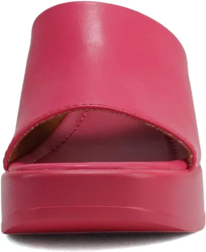 Vista 3 de Soda "TYPO" Sandalias de tacón de bloque con punta cuadrada abierta para mujer