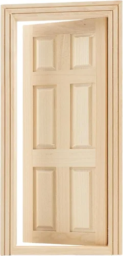 Vista 9 de AUEAR, Muebles en miniatura 1:12, puertas de madera sin pintar para manualidades de escenas caseras de bricolaje (14 panel)
