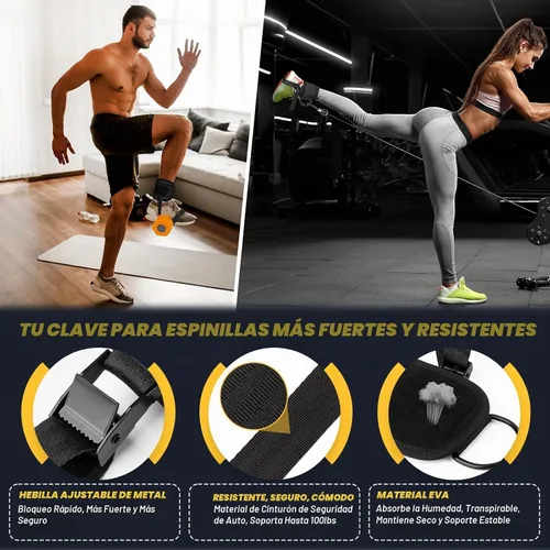 Vista 3 de Ankle Strap for Dumbbell and Cable Machine with Longer Stronger Nylon Strap