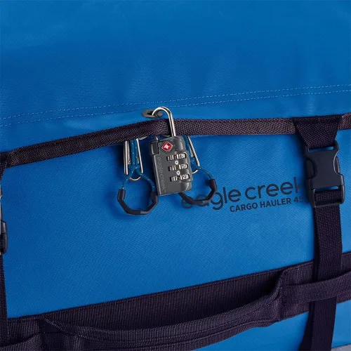 Vista 6 de Eagle Creek Bolsa de transporte de carga repelente al agua y equipaje ultraligero Aizome Blue 90L