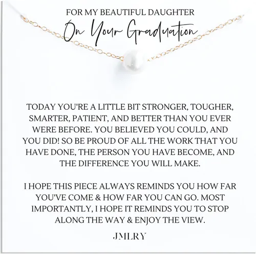 Vista 15 de Graduation Gifts for Her Daughter Congrats Grad Necklace Pearl 18 Inches