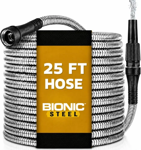 Vista 13 de BIONIC STEEL Manguera corta de jardín de 3 pies, manguera conectora de 3 pies x 5/8 pulgadas para carrete, conexión a prueba de fugas, resistente
