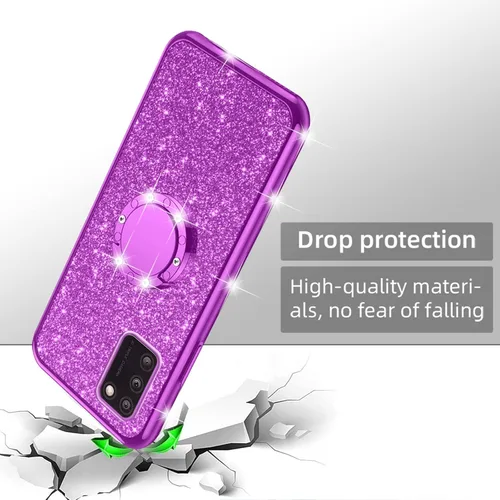 Vista 7 de nancheng Funda de teléfono para TCL A3X (A600DL), funda para Alcatel TCL A3X niñas y mujeres, bonita funda de silicona transparente con purpurina
