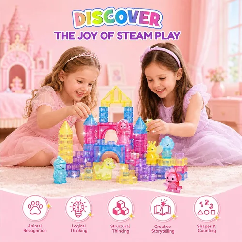 Vista 8 de JOY SPOT! 54 bloques de construcción suaves para niños pequeños, bloques