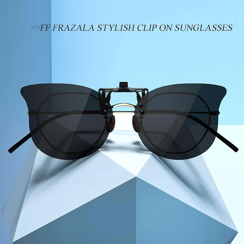 Vista 20 de Gafas de sol polarizadas con clip de ojo de gato, antirreflejos, protección UV, gafas de sol de gran tamaño sobre gafas graduadas