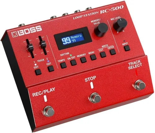 Vista 7 de BOSS RC-500 Loop Station Looper Avanzado de Dos Pistas con Mezcla Integrada y Opciones de Control Profundo Calidad de Sonido Líder en su Clase