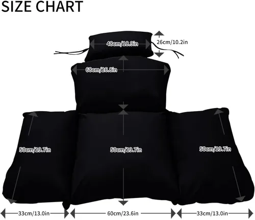 Vista 3 de Cojín para silla de huevo impermeable para exteriores/interiores, cojín grueso para colgar en la cesta colgante, cojín colgante para silla de huevo