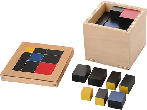 Vista 8 de Materiales de matemáticas Montessori para juguetes de herramientas de aprendizaje temprano preescolar (cubo trinomial)