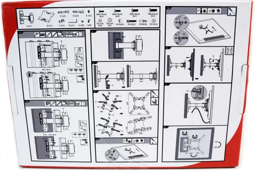 Vista 2 de Nippon América Soporte de pared ajustable para pantalla plana para TV de pantalla plana (MRE-1343RT)