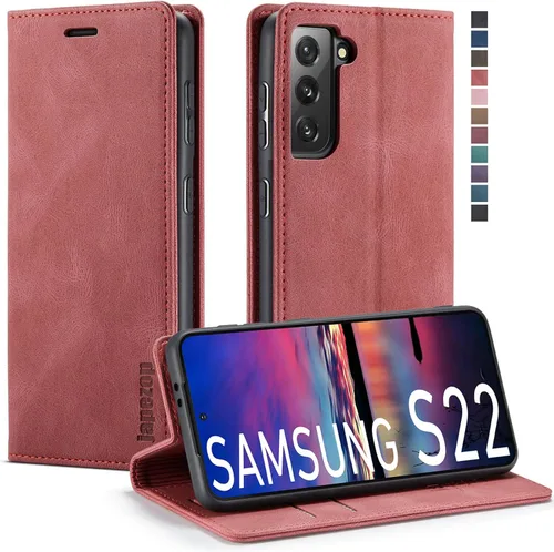 Vista 31 de Funda tipo cartera para Samsung Galaxy S22 5G con bloqueo RFID, color negro