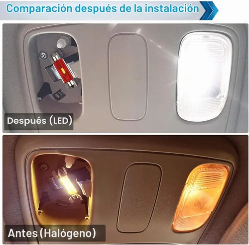 Vista 3 de Cubierta de luz de cúpula de mapa interior, consola superior con bombillas LED blancas compatible con Dodge Ram 1500 2500 3500 2002-2009