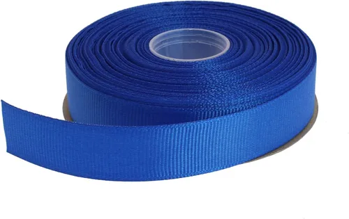 Vista 25 de Cinta de grogrén sólido de 25 yardas cada rollo, borde tejido 100% poliéster (1 pulgada, beige)