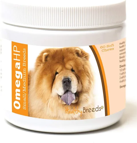 Vista 30 de Healthy Breeds Affenpinscher Omega HP - Masticables suaves para piel y pelaje, 60