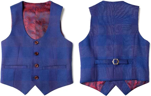 Vista 4 de ELPA ELPA Conjunto de 5 piezas de trajes a cuadros para niños