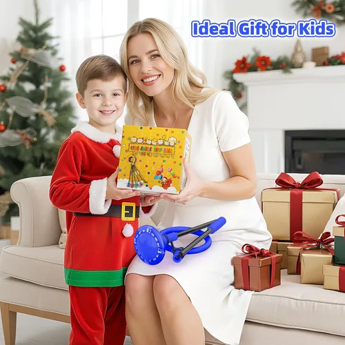 Vista 5 de Bola de salto de tobillo para niños, plegable y colorida rueda de salto con luz intermitente para adultos, juego para interiores y exteriores