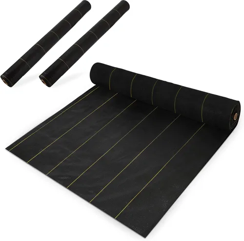 Vista 11 de Dewitt Pro-5 Tela Paisajística Tejida con Barrera contra Malezas, 5 oz, Negro, 3' x 250' - Control de Crecimiento de Servicio Pesado, Cubierta