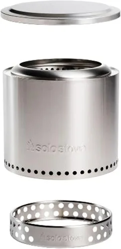 Vista 8 de Solo Stove Ranger 2.0 con soporte, hoguera portátil sin humo de 15 pulgadas, chimenea ligera para exteriores con cenicero extraíble, acero