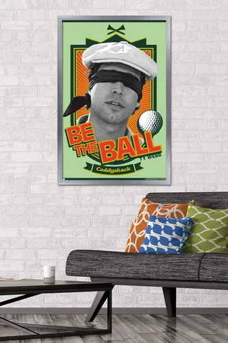 Vista 14 de Trends International Caddyshack - Póster de pared Be the Ball, 14.725 x 22.375 pulgadas, versión enmarcada de madera de granero