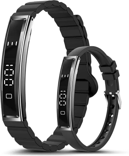 Vista 9 de Pulsera inteligente para mujer, rastreador de actividad de salud, frecuencia cardíaca 24/7, oxígeno en sangre y monitor de estrés, monitor de sueño